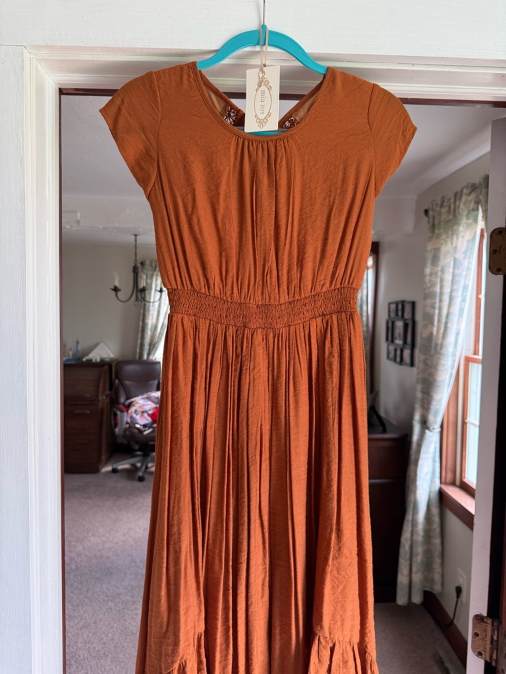 Joyfolie Briley Spice Maxi Dress with Smocked Waist Girls size 12
